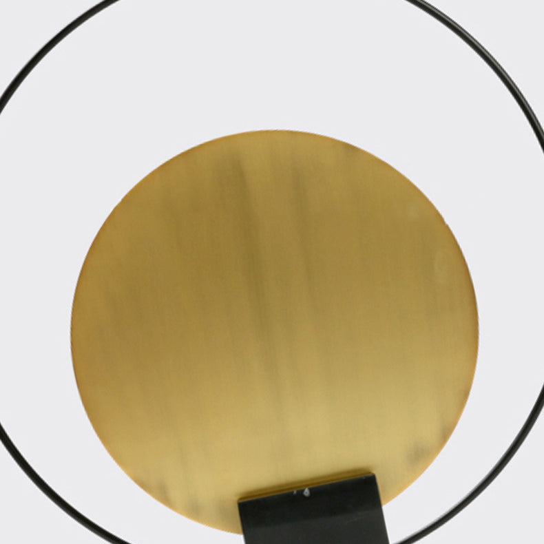 Circle Metal Ring Marble Table Lamp