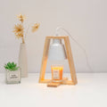 Wood Iron Scented Candle Table Lamp