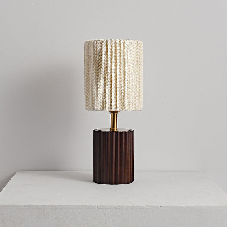 Round Cylinder Paper Rope Table Lamp