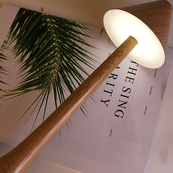 Wood Grain Iron Acrylic Table Lamp