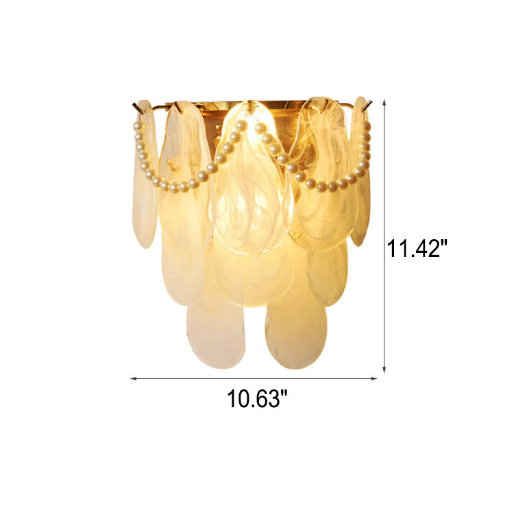Glass Shell Pearl 2-Light Wall Lamp