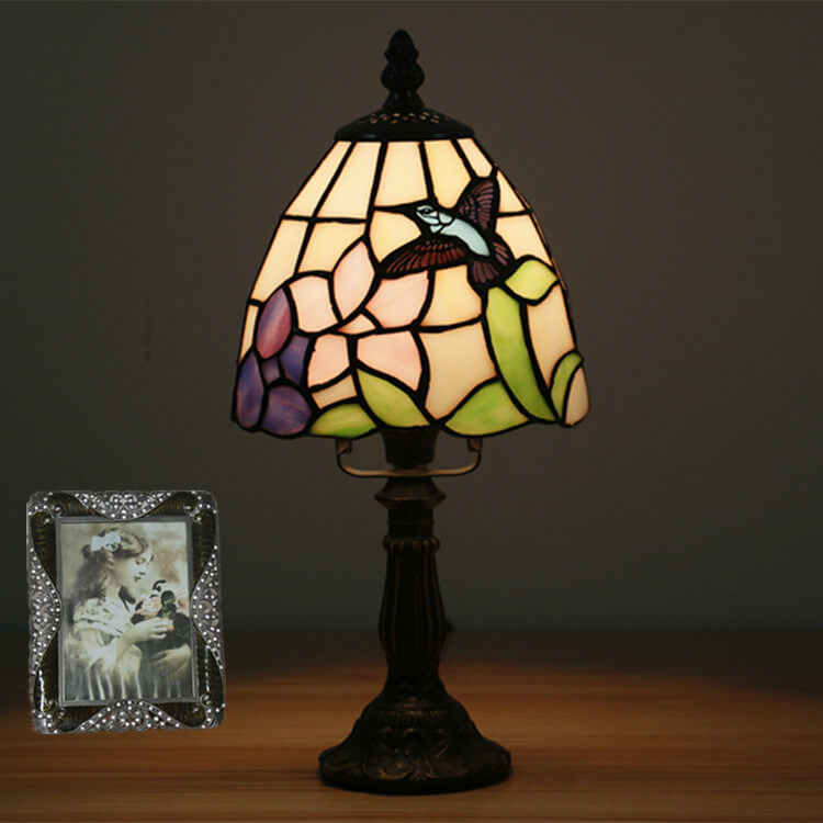 Style Stained Glass Cone Table Lamp
