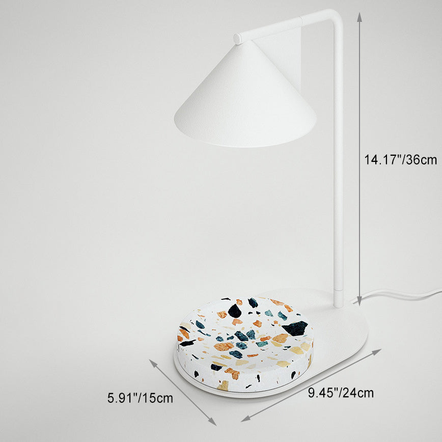 Iron Tapered Terrazzo Melting Table Lamp