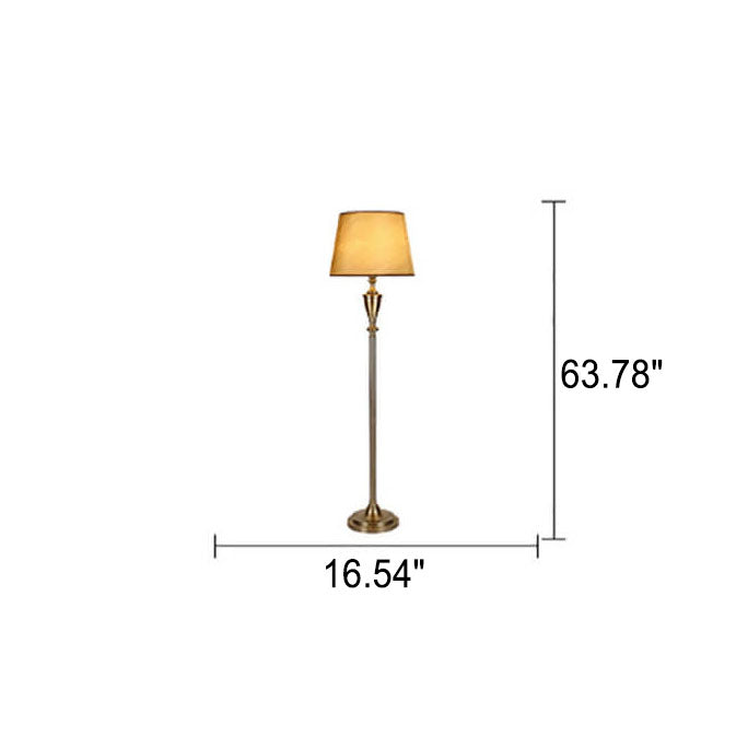 Fabric Cone Hardware Table Floor Lamp