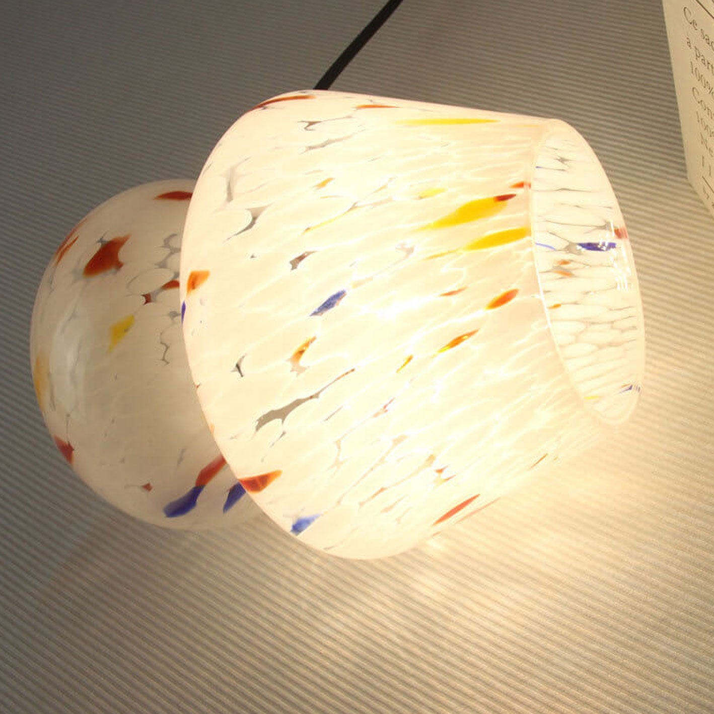 Stained Ink Glass Mushroom Table Lamp