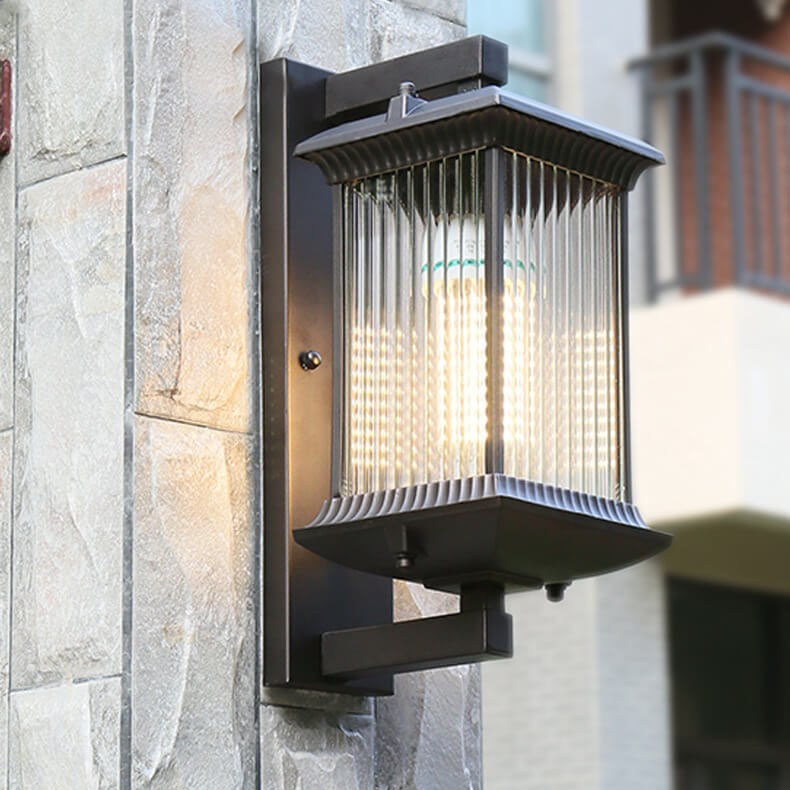 Square Aluminum Glass Outdoor Light