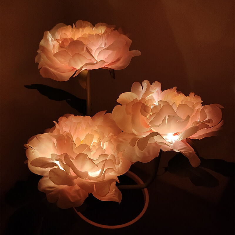 Simulation Peony Flower Bonsai Outdoor Light