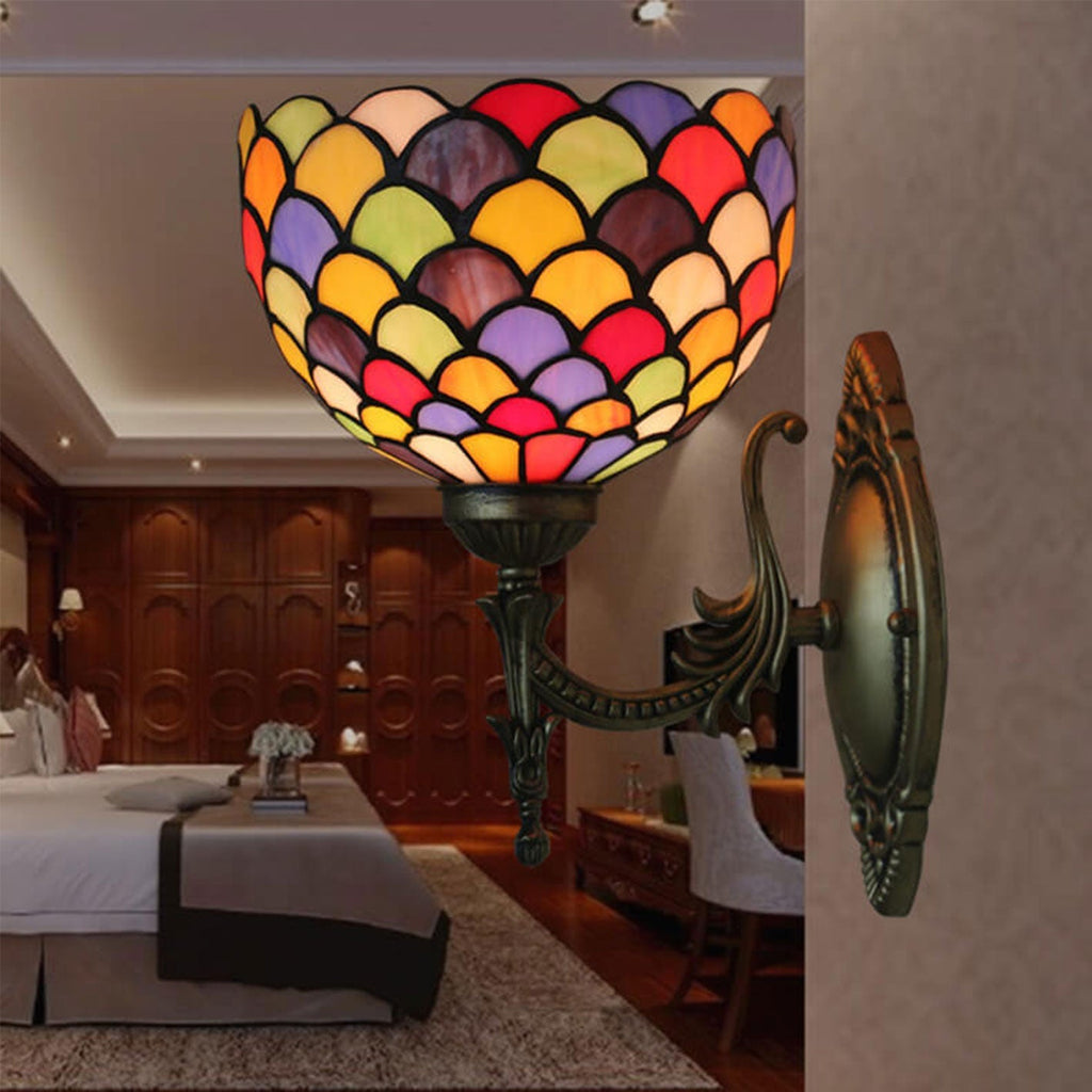 Stained Dot Glass Wall Lamp