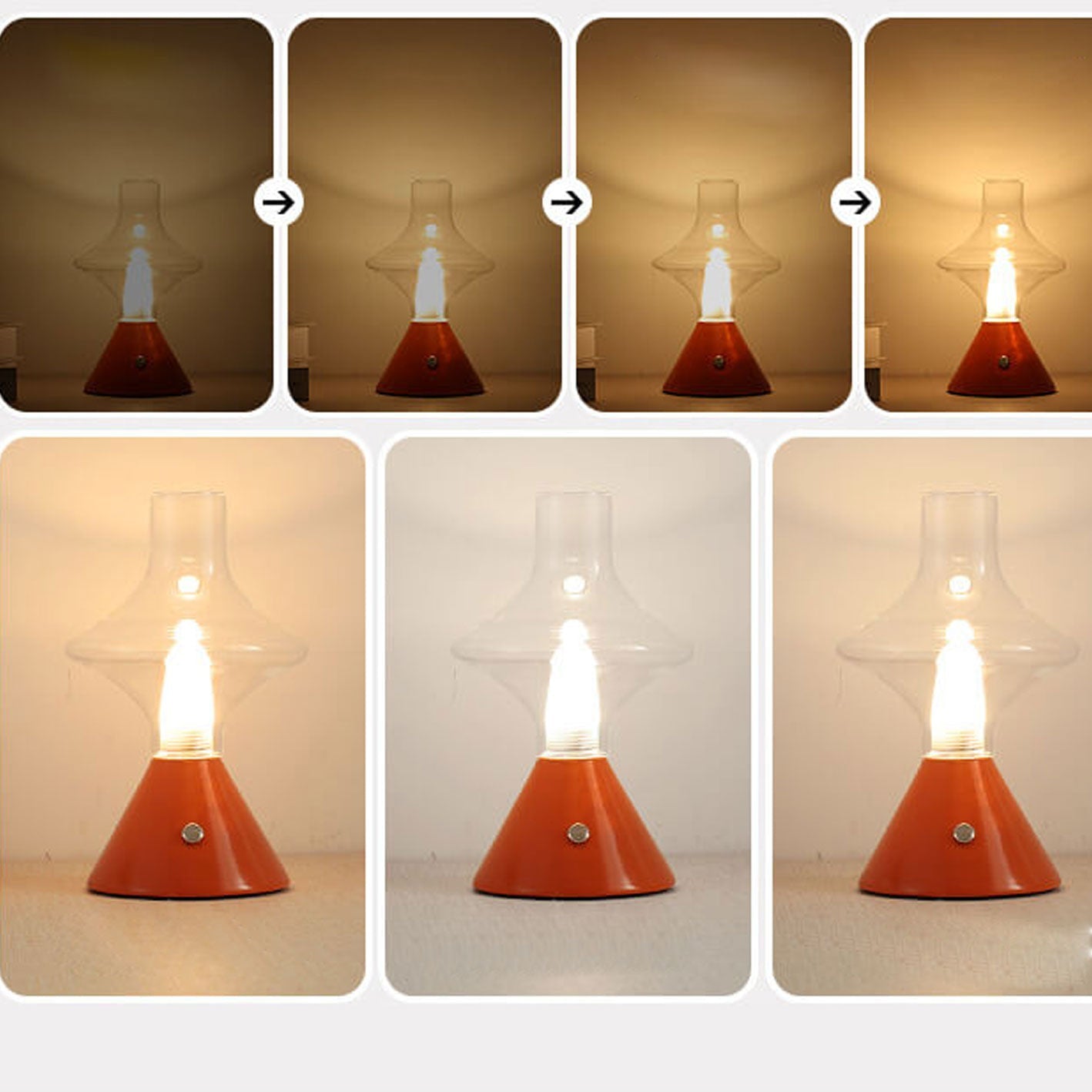 High Boron Glass Charging Table Lamp