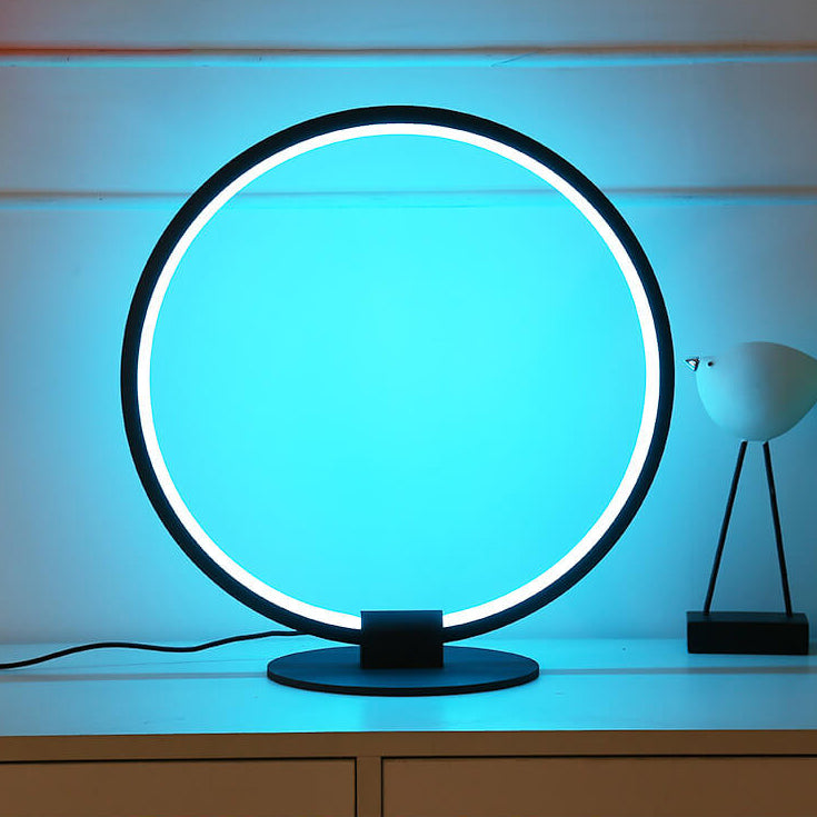 Acrylic Ring Design RGB Table Lamp