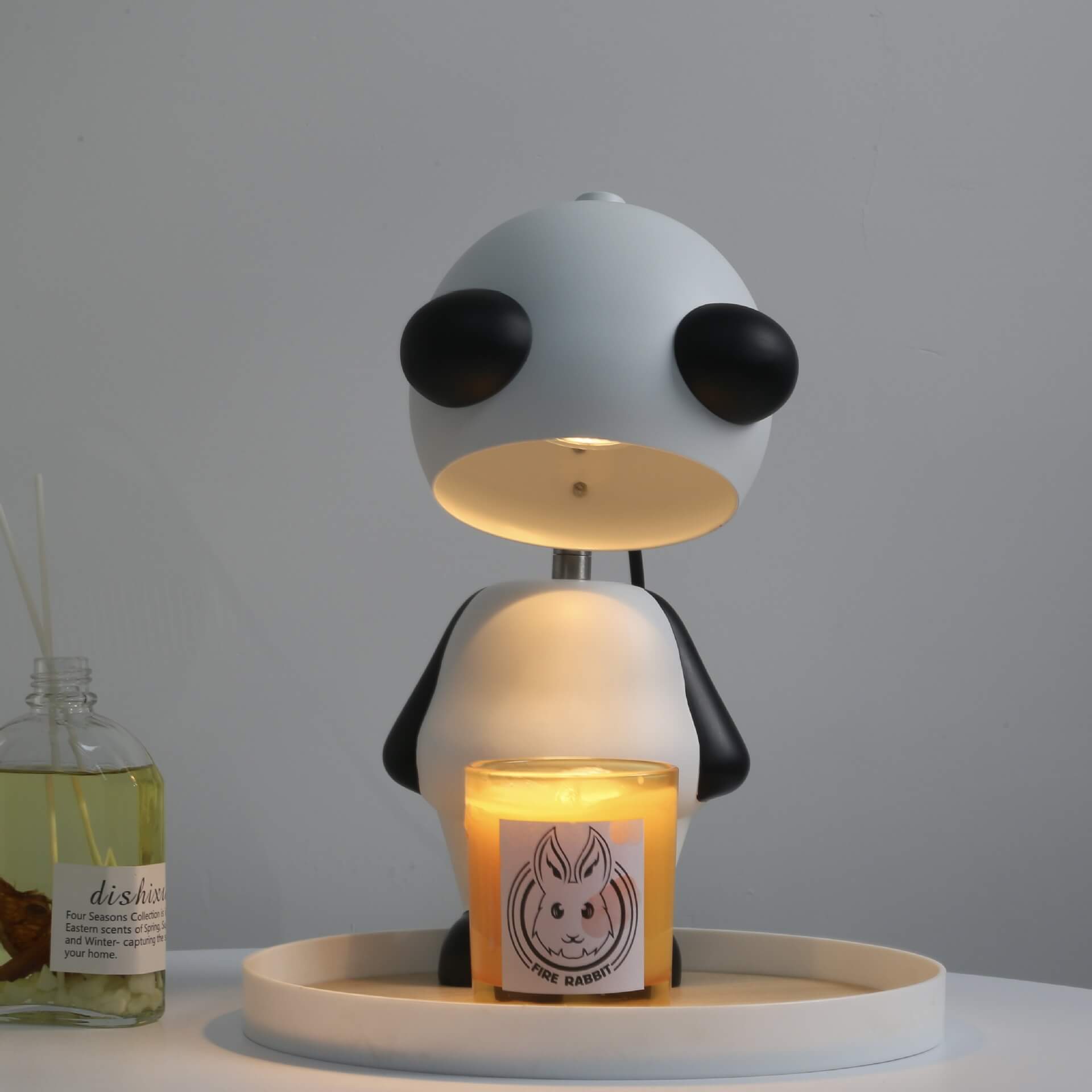Cartoon Panda Resin Melting Table Lamp