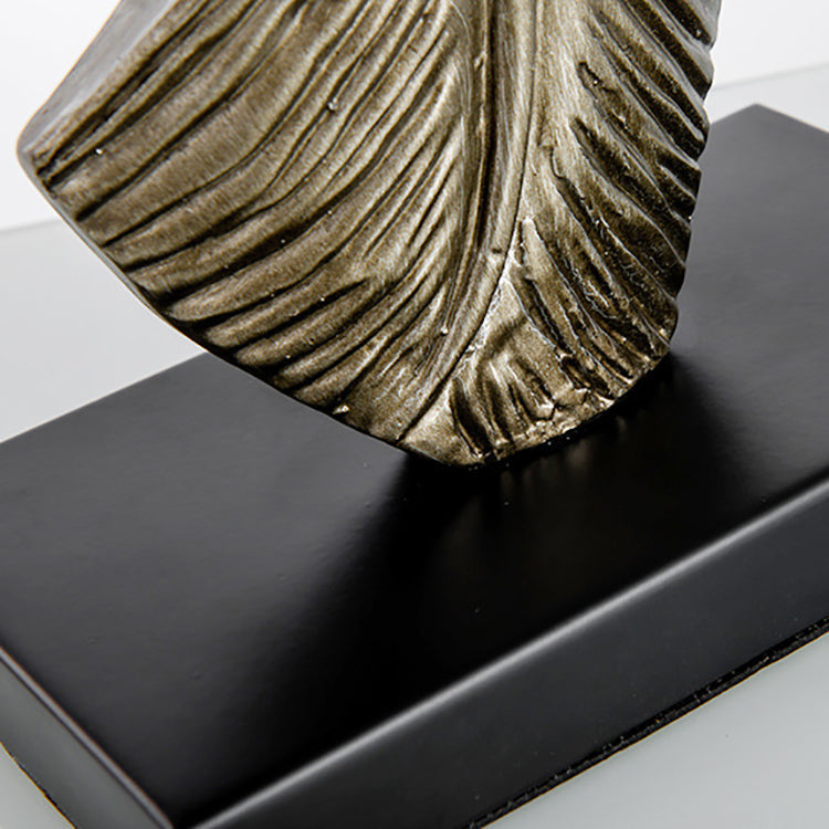 Leaf Resin Fabric Iron Table Lamp