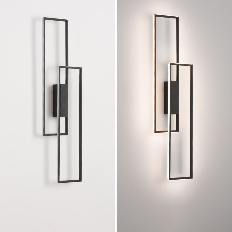 Rectangle Line Iron Silicone Wall Lamp
