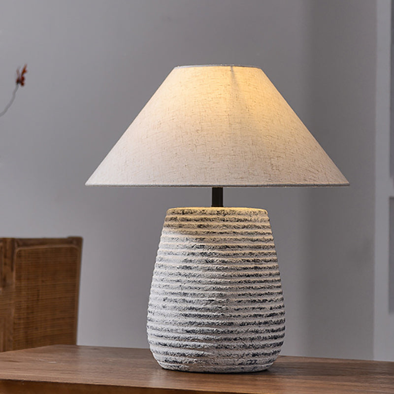 Ceramic Jar Linen Fabric Table Lamp