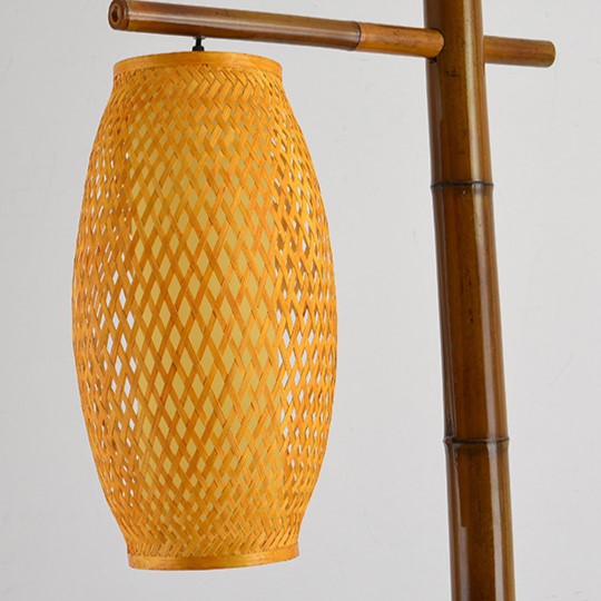 Traditional Chinese Bamboo Tube Floor Lamp