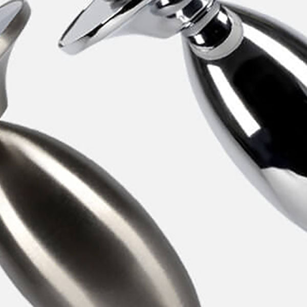 White Fabric Chrome Metal Table Lamp