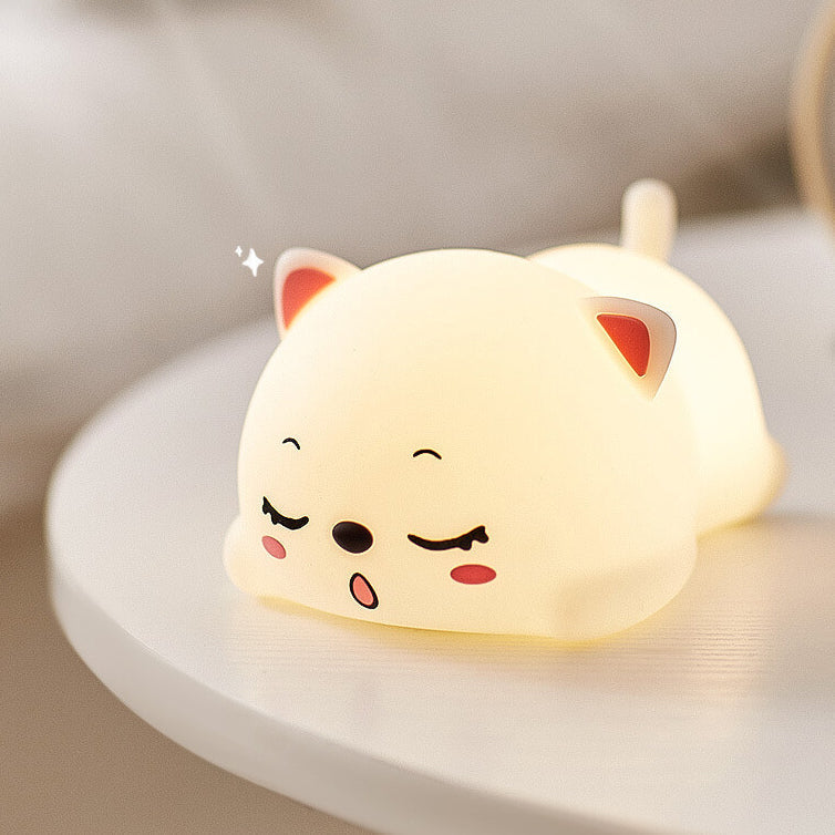 Lovely Cat Silicone Pat Table Lamp