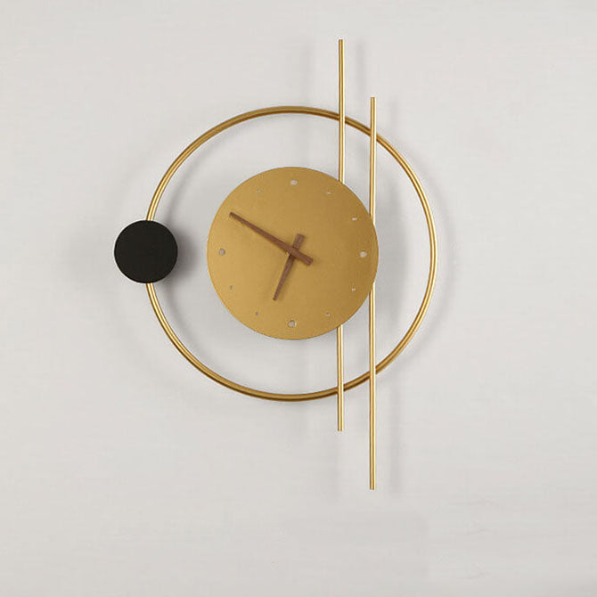 Iron Clock Wall Lamp