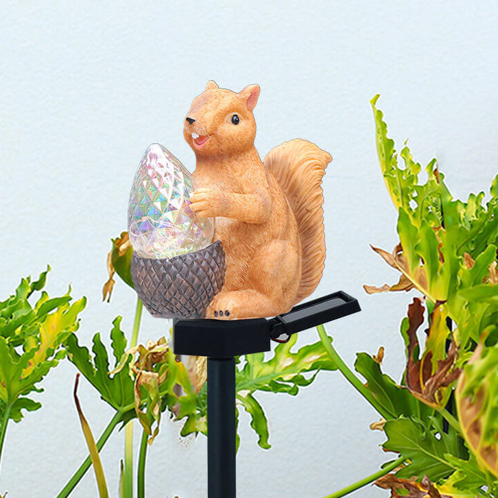 Resin Squirrel Solar Waterproof Outdoor Light