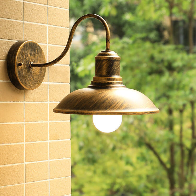 Loft Dome Iron Bent Outdoor Light