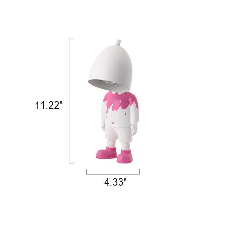 Pink Ink Splash Robot Table Lamp