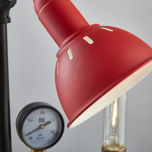 Plumbing Robot Aluminum Iron 3-Light Table Lamp
