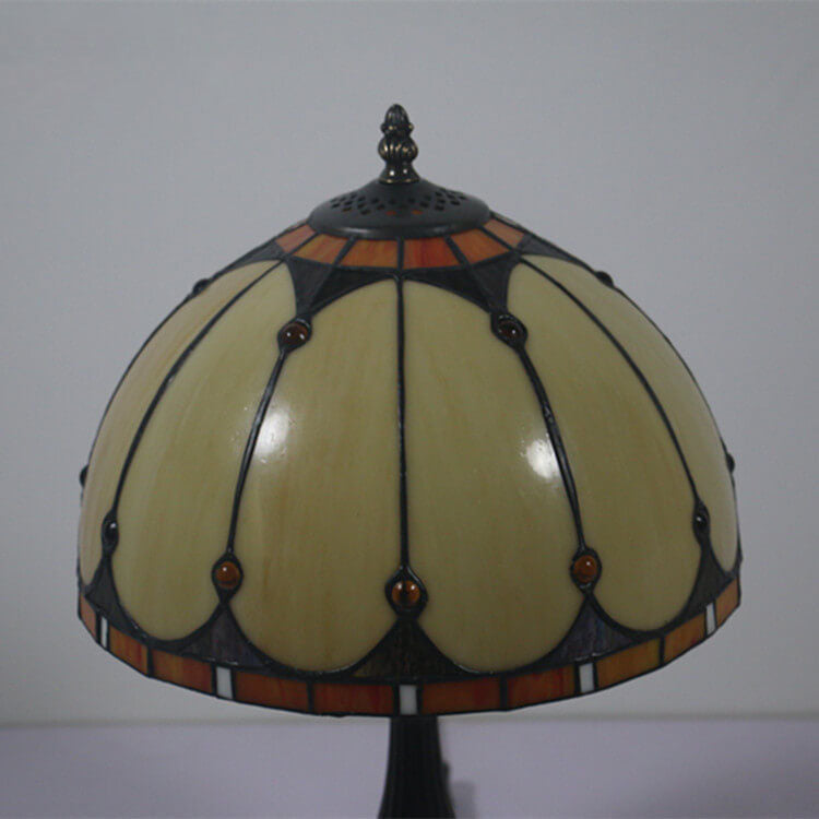 Stained Glass Mediterranean Dome Table Lamp