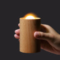 Wooden Cylindrical Table Lamp