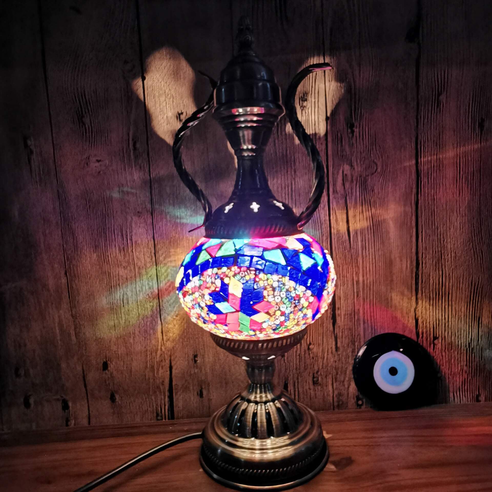 Turkish Handmade Glass Coffee Table Lamp