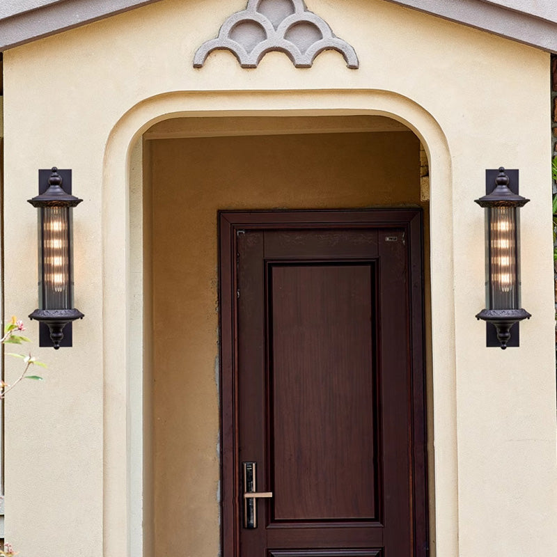 Aluminum Glass Cylinder Garden Outdoor Light