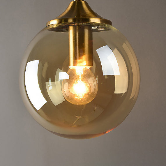 Round Iron Glass Living Wall Lamp