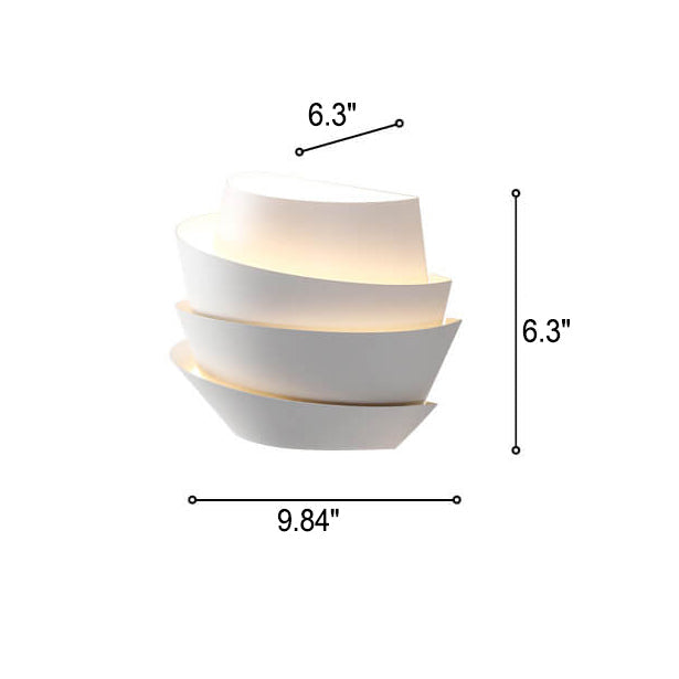 Layers Half Cylinder Iron 2-Light Wall Lamp
