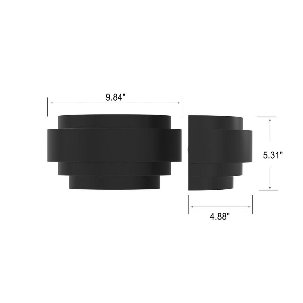 Solid Color Half-circle Iron Wall Lamp
