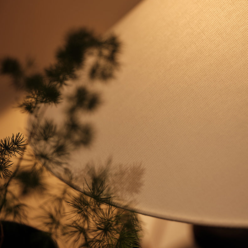 Gourd Shaped Cone Wood Table Lamp