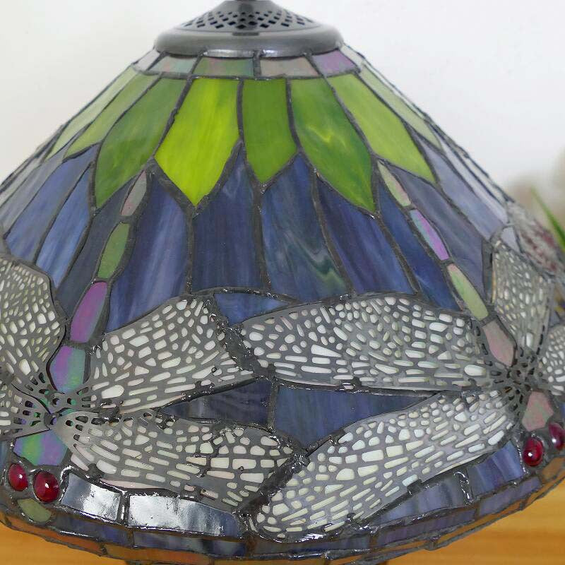 Iron Glass Conic Dragonfly 2-Light Table Lamp