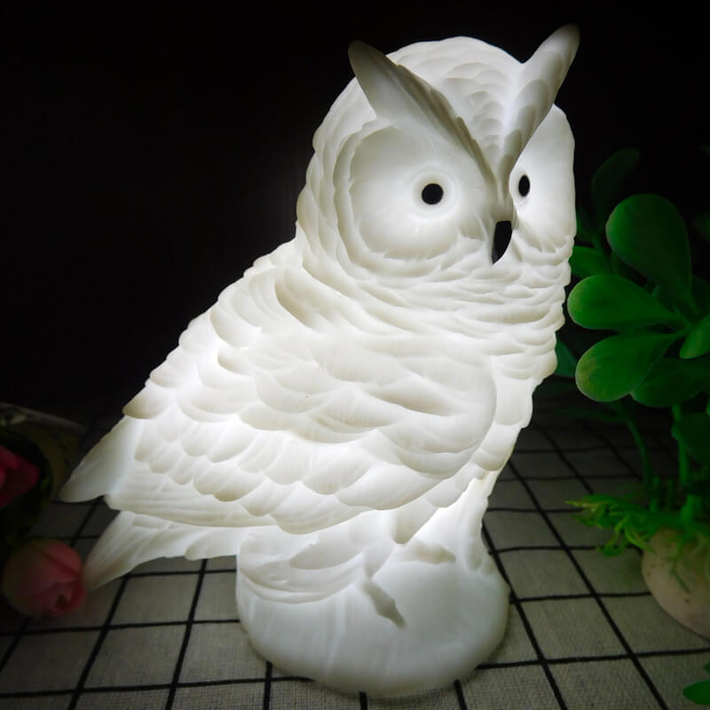 Owl Enamel Night Table Lamp