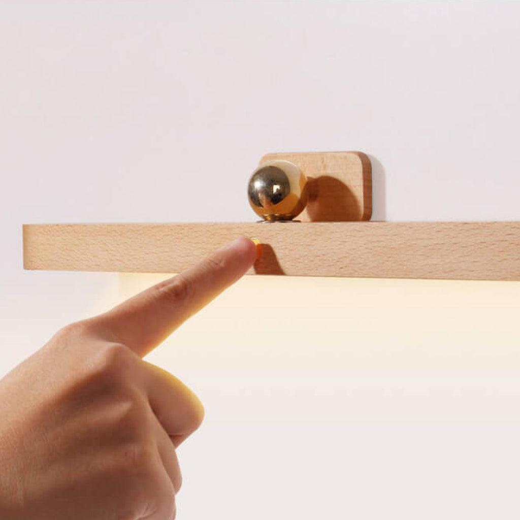 Wooden Strip Magnetic Mirror Wall Lamp