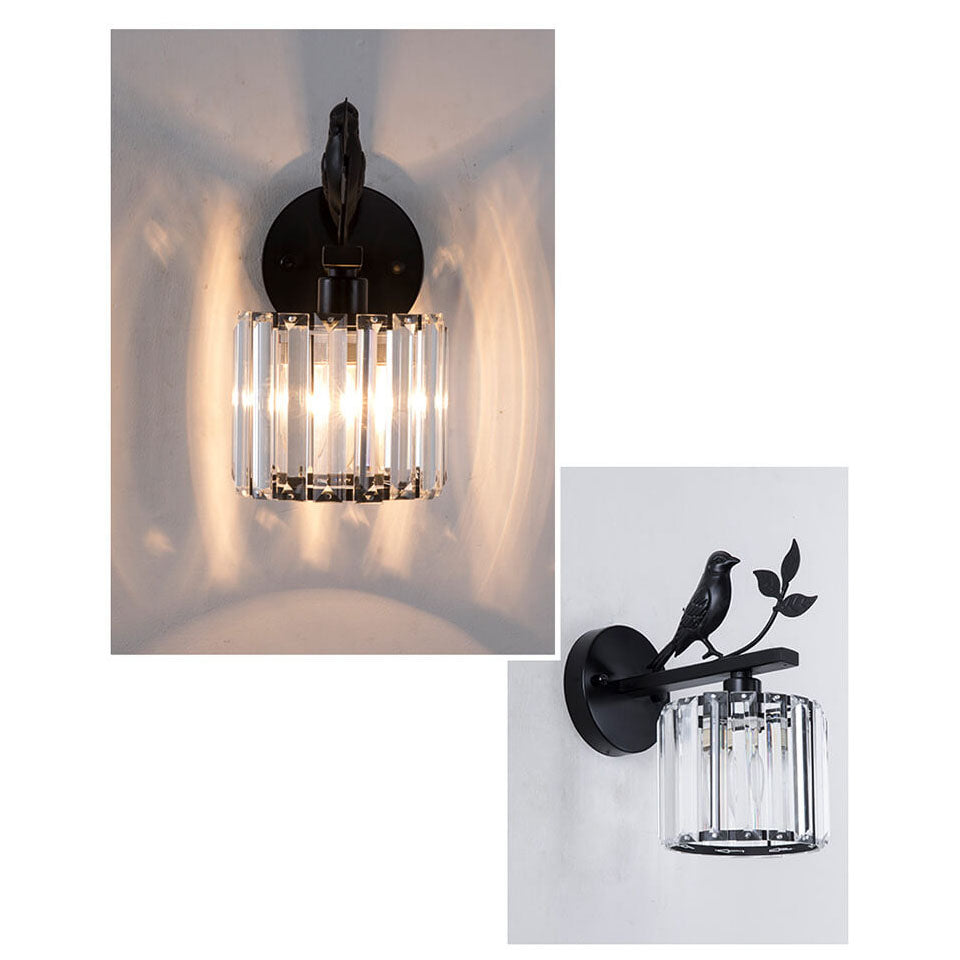 Crystal Bird Wall Lamp