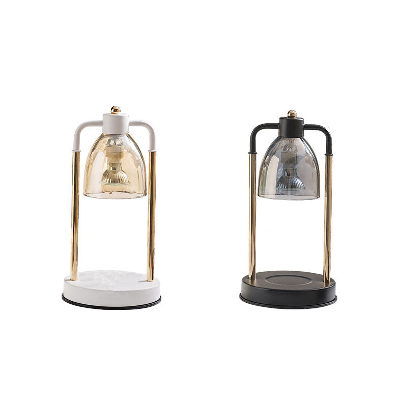 Iron Glass Conic Rectangular Table Lamp