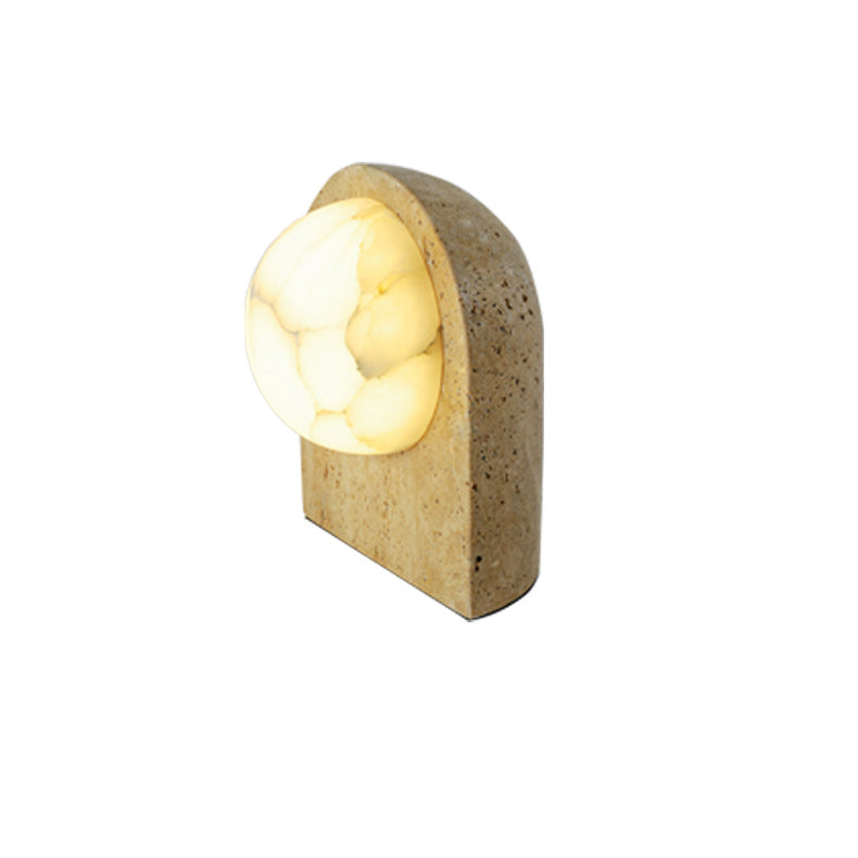 Oval Stone Living Room Table Lamp