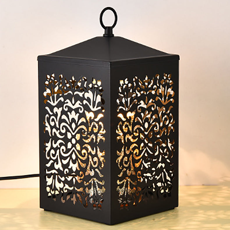 Metal Hollow Rectangle Melting Table Lamp