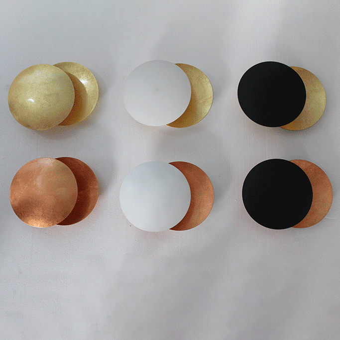 Alloy Round Bedroom Wall Lamp