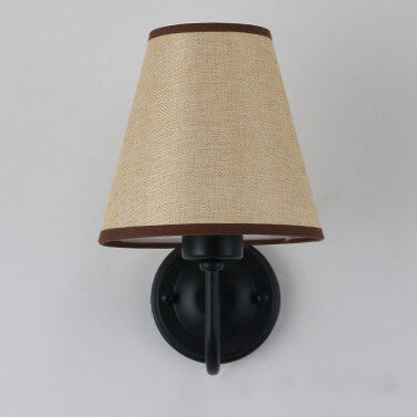 Fabric Bell Bend Arm Wall Lamp