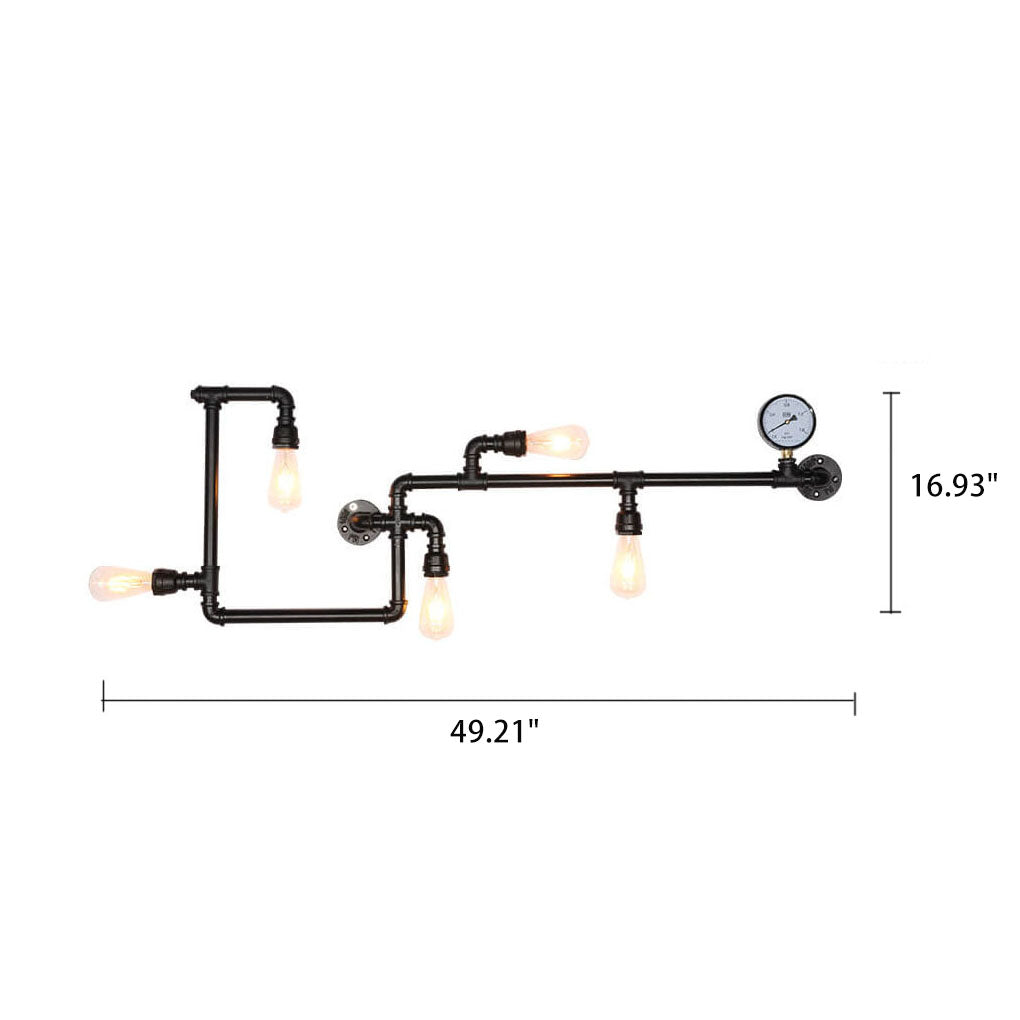 Maze Pipe 5-Light Wall Lamp