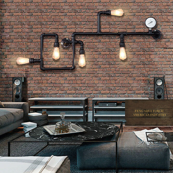 Maze Pipe 5-Light Wall Lamp