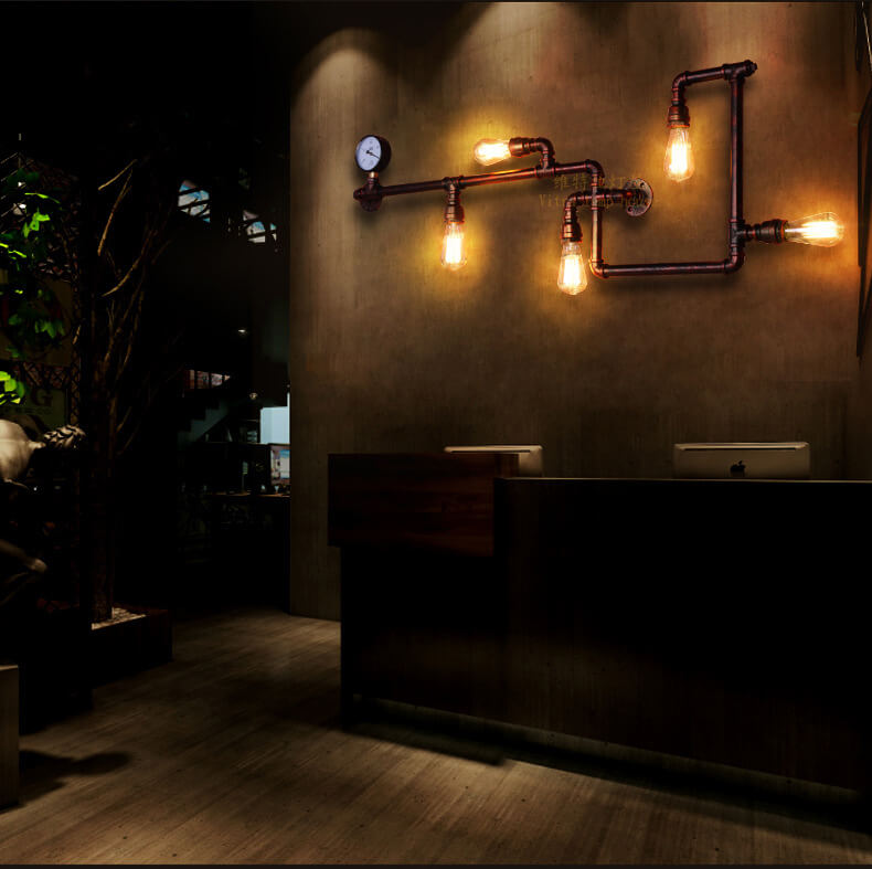 Maze Pipe 5-Light Wall Lamp
