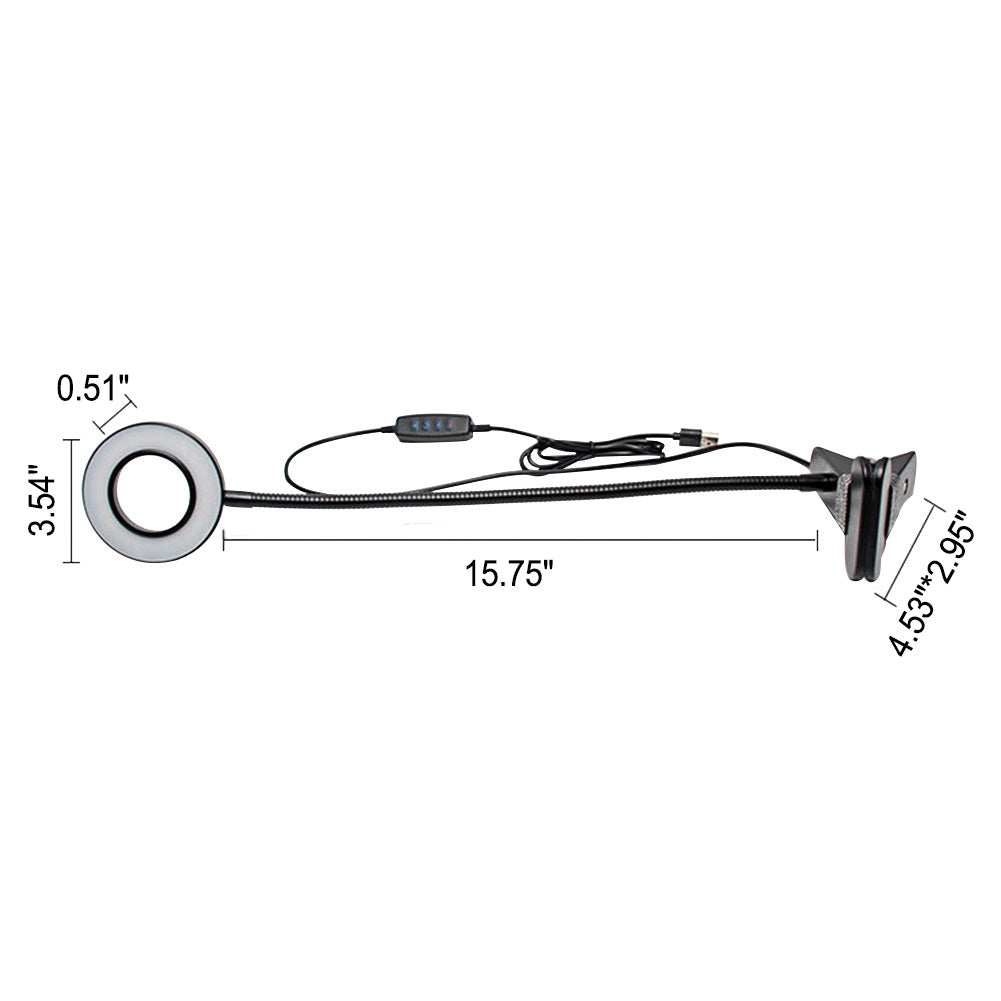 Hose Button Reading Clip Table Lamp