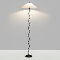 Vintage Fabric Pleated Shade Floor Lamp