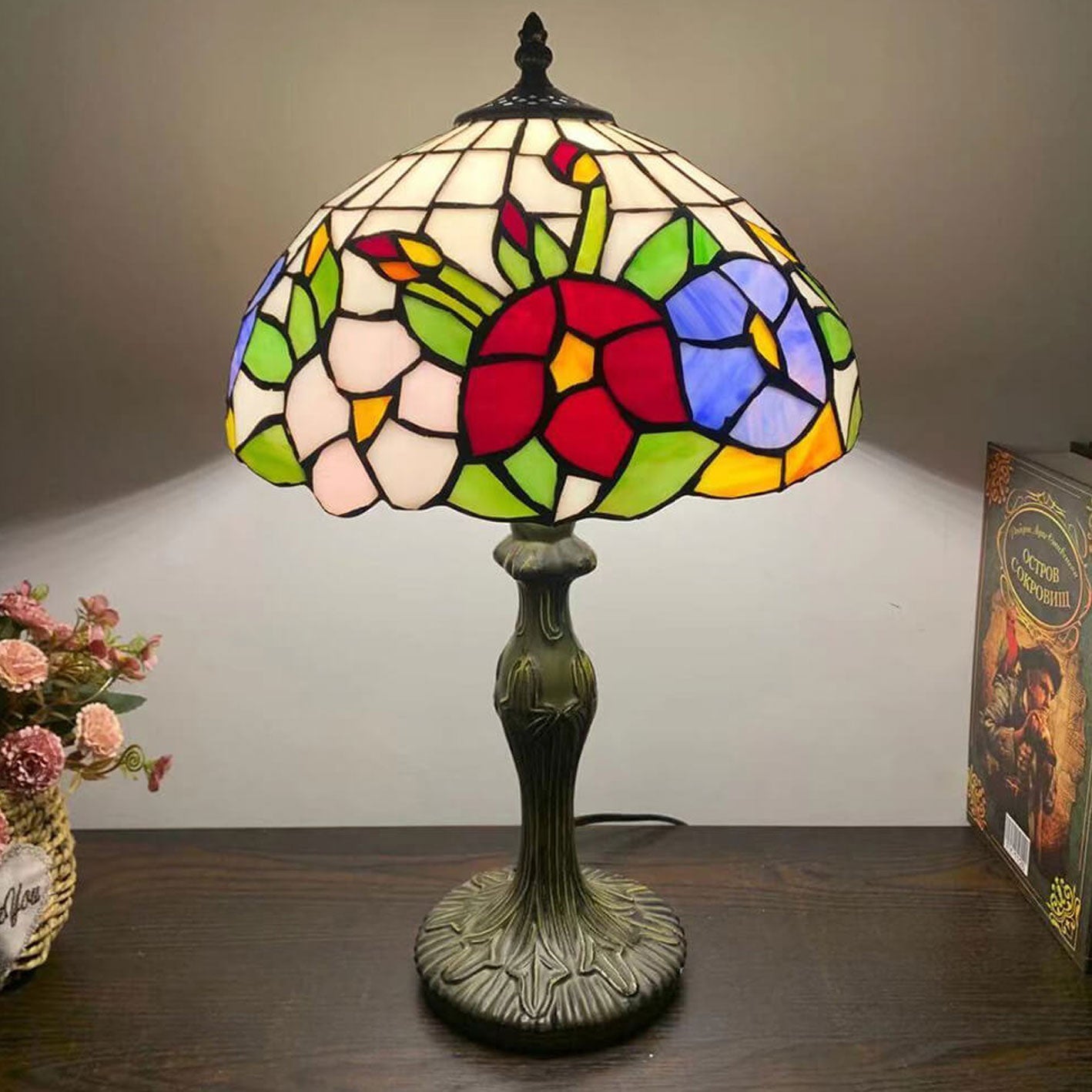 Alloy Stained Glass Table Lamp