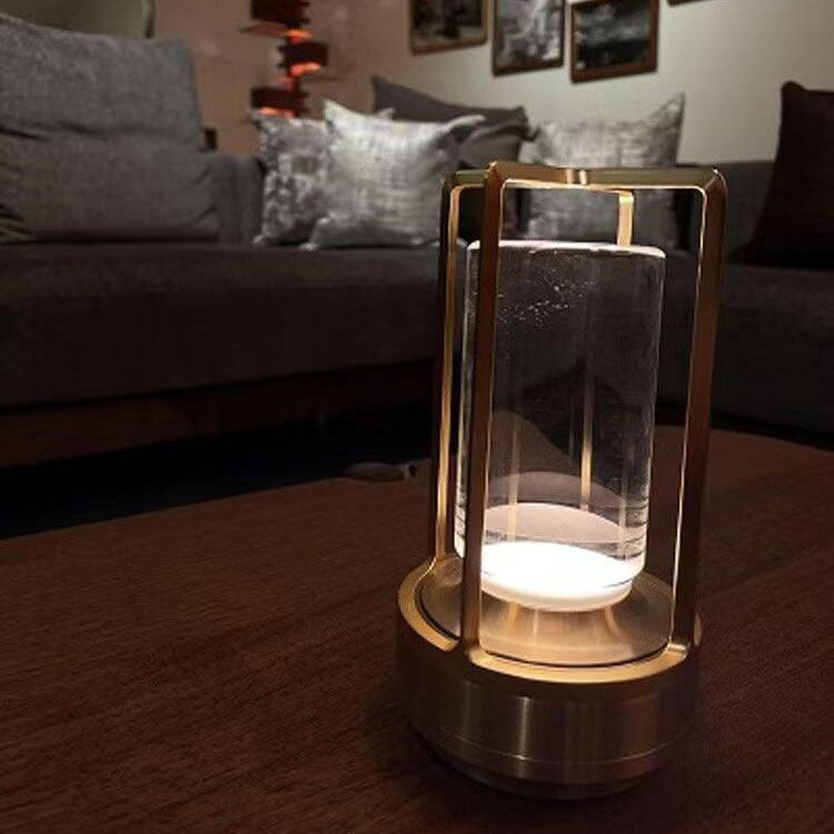Aluminum Acrylic Rechargeable Night Table Lamp